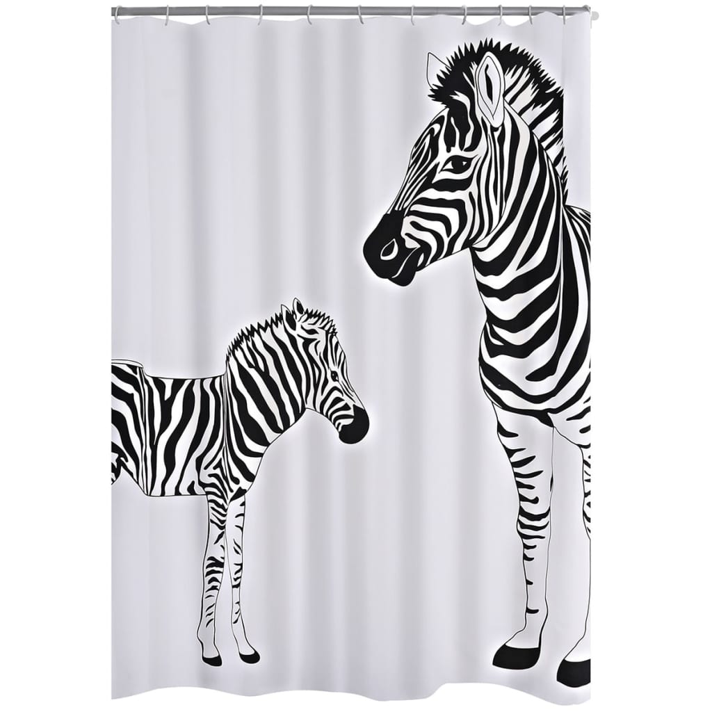 Ridder Duschvorhang Zebra 180×200 Cm Silber