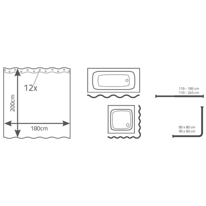 Ridder Duschvorhang Textil