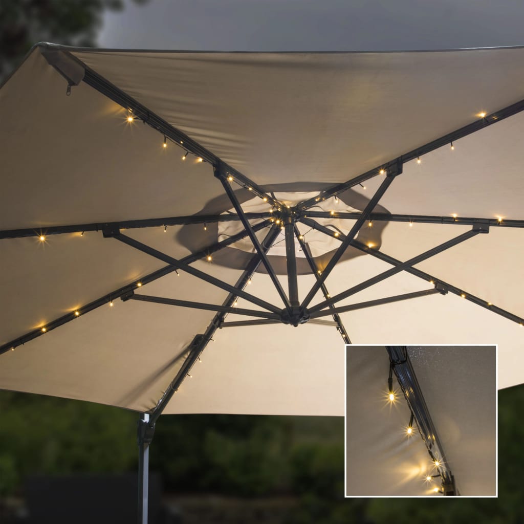 Hi Sonnenschirm-Lichterkette Led 130 Cm Schwarz