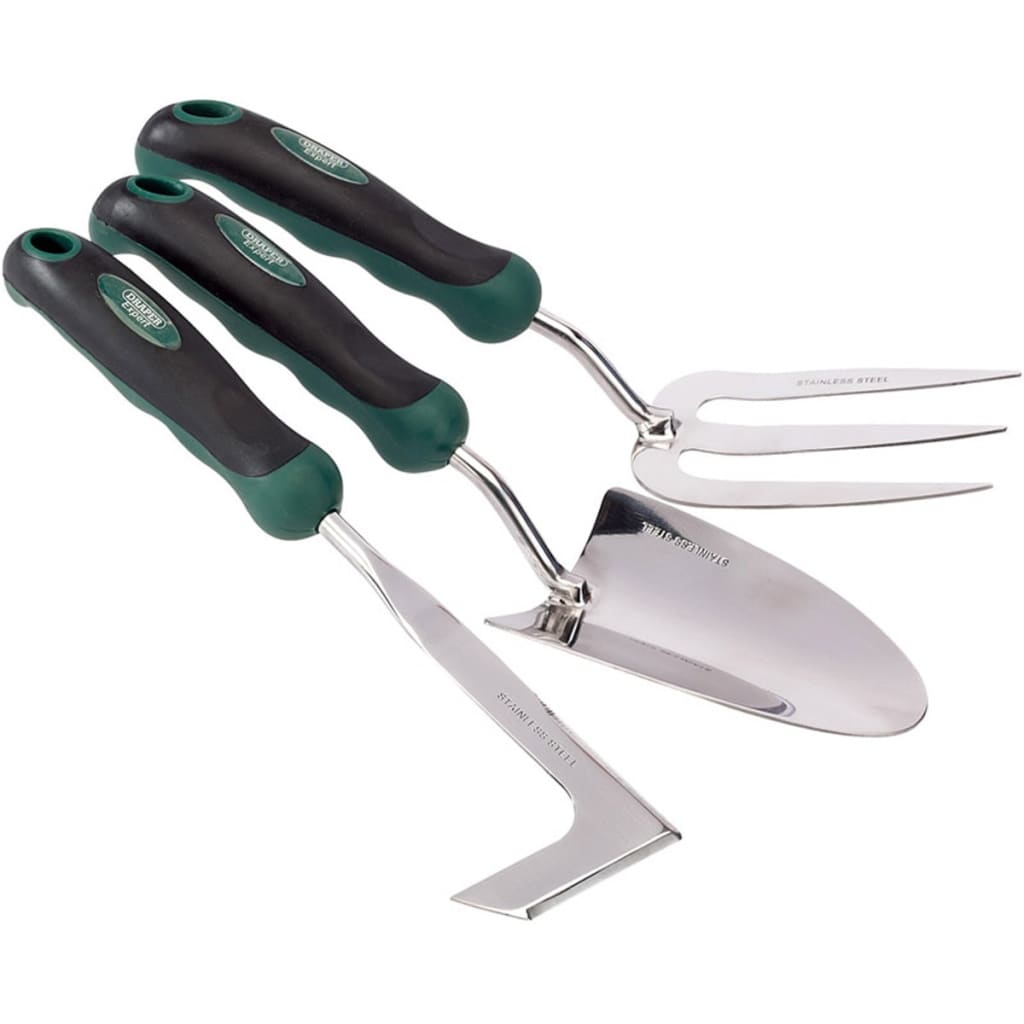 Draper Tools Gartenkelle, Blumengabel & Fugenkratzer Set 27436 Schwarzes Karomuster