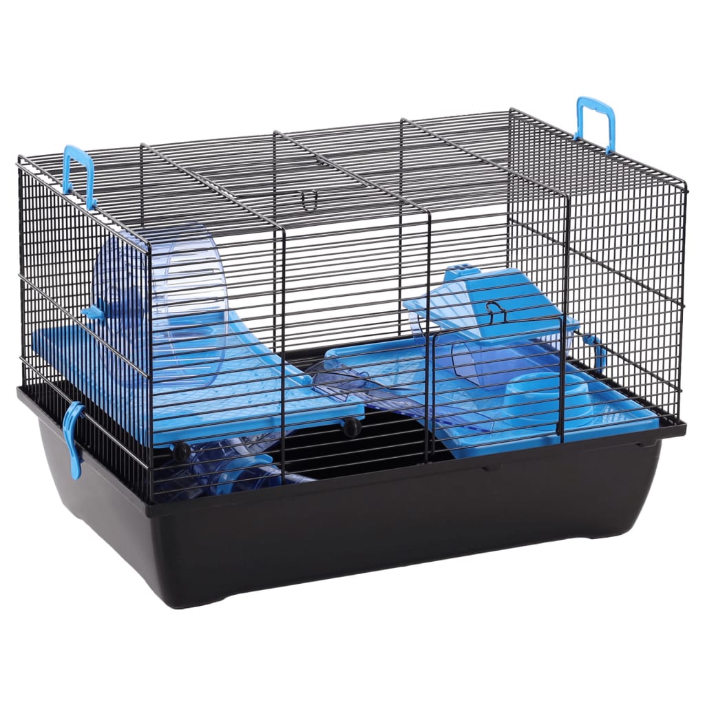 Flamingo Hamsterkäfig Jaro 2 50,5X33X32,5 Cm Schwarz Und Blau