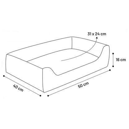 Flamingo Hundekorb Zupo Rechteckig 50X40X16 Cm Grau