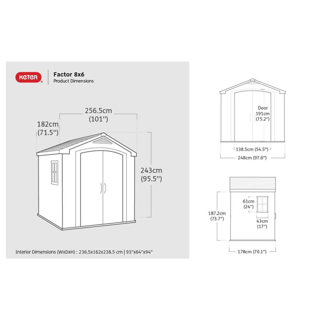 Keter Gerätehaus Factor 86 Beige