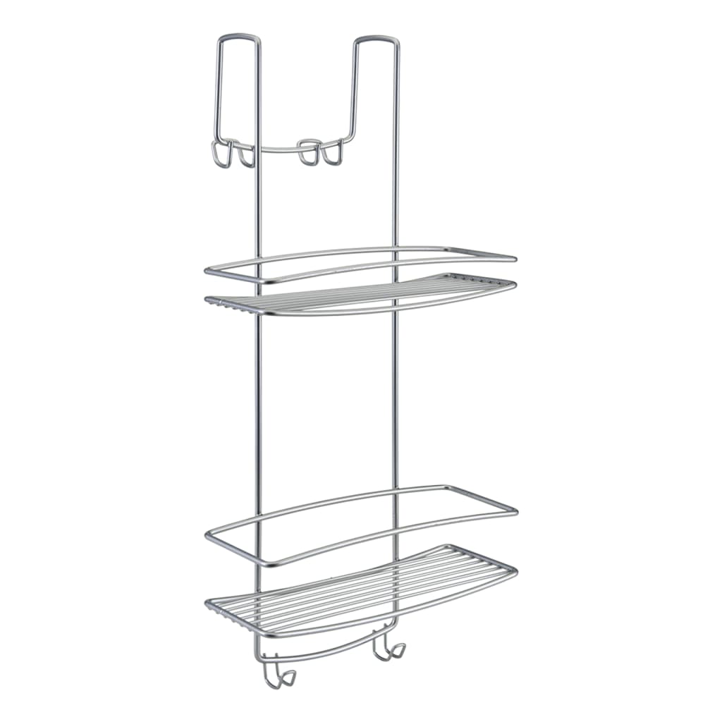 Metaltex Duschregal Mit 2 Etagen Und Haken Onda Silbern