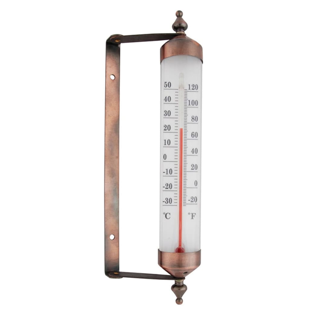 Esschert Design Fensterthermometer 25 Cm Th70 Blau Und Weiß