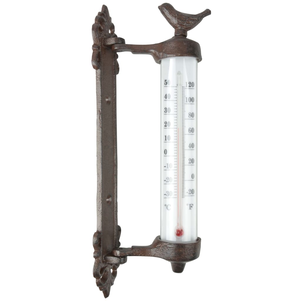 Esschert Design Wandthermometer Braun Gusseisen Br20 Grau