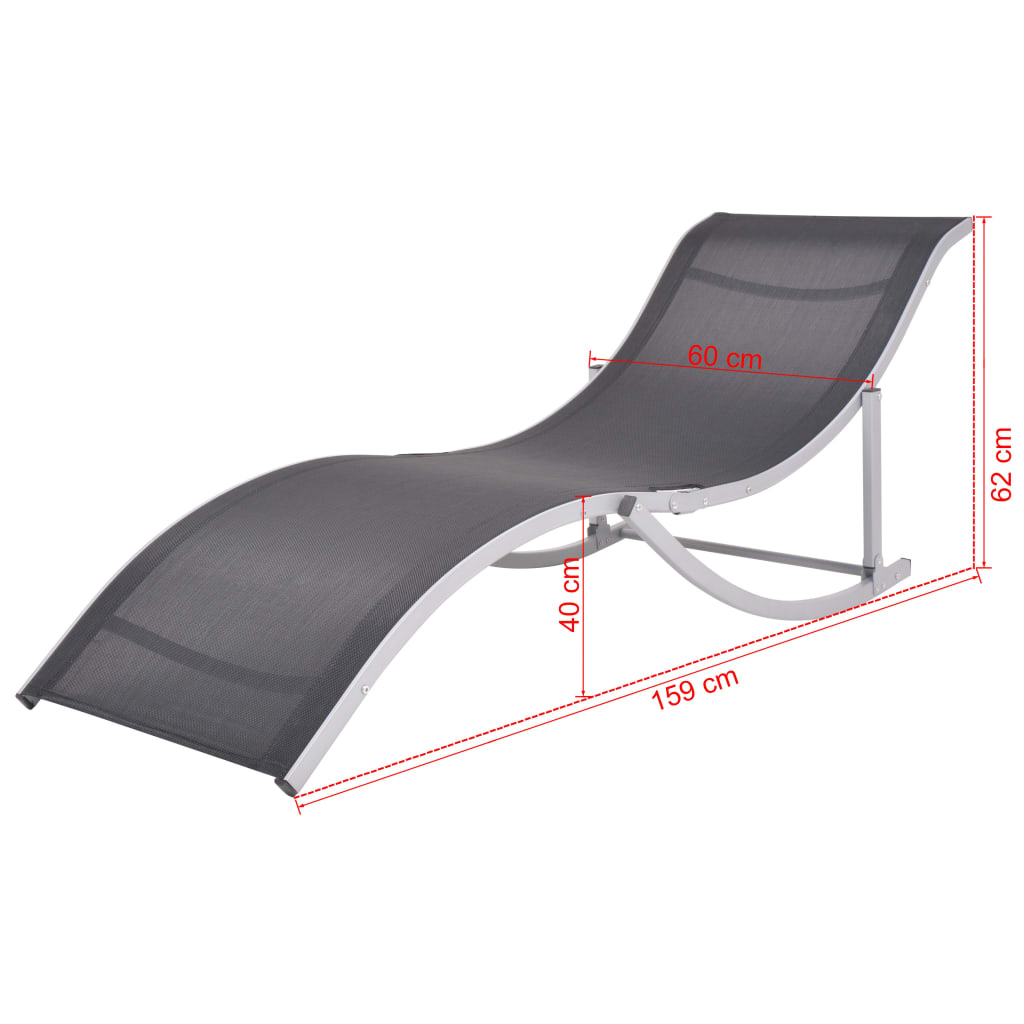 Klappbare Sonnenliegen 2 Stk. Aluminium Und Textilene