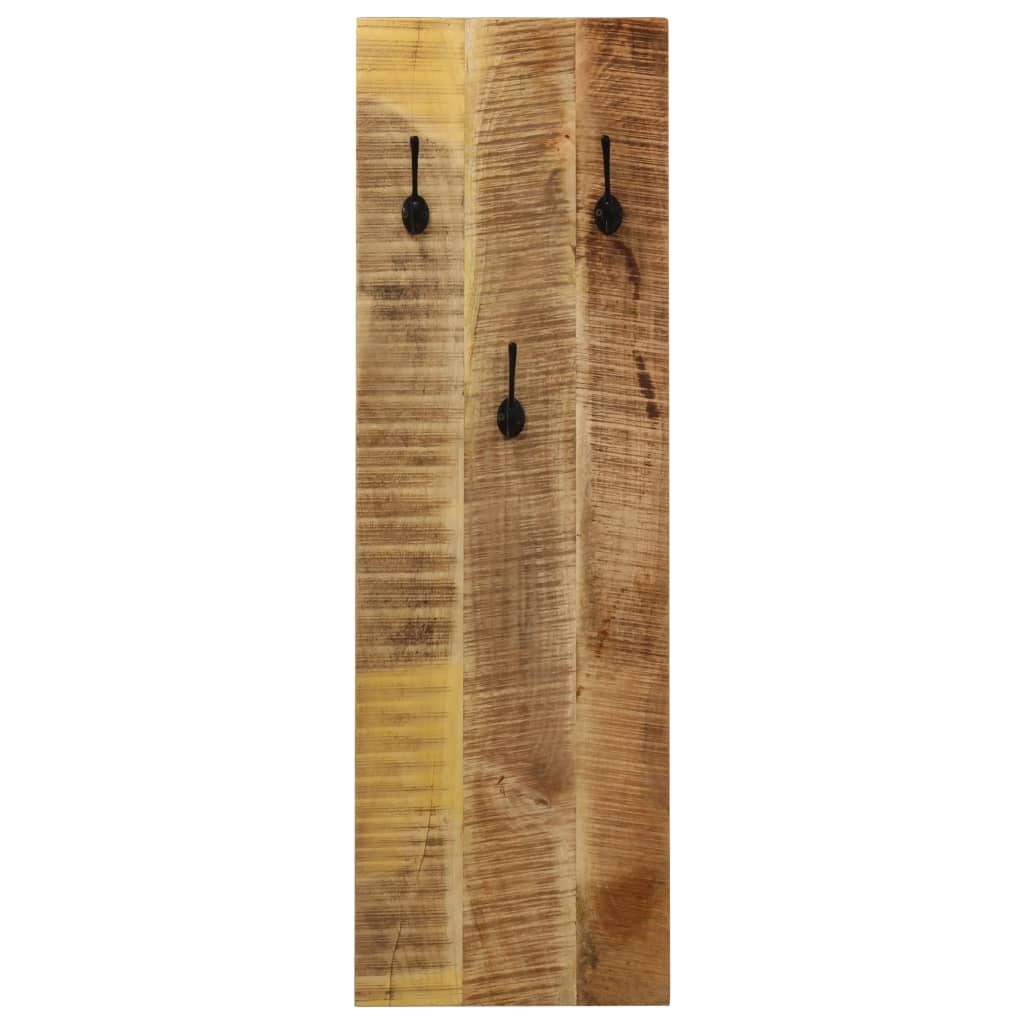 Wandgarderobe 2 Stk. Mangoholz Massiv 36X110X3 Cm