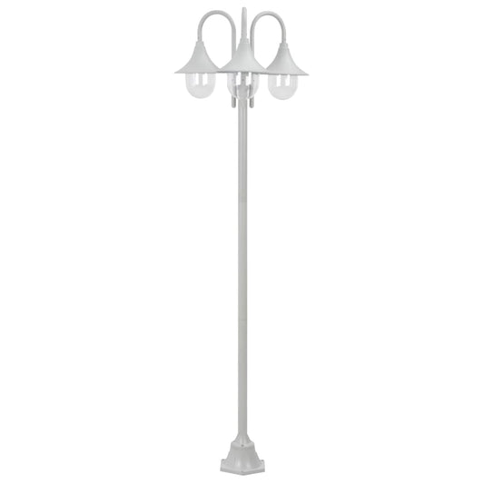 Garten-Pollerleuchte E27 220 Cm Aluminium 3-Laterne