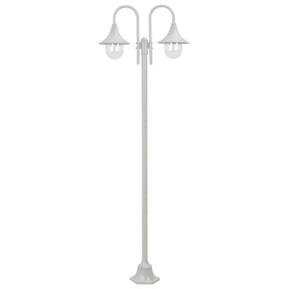 Garten-Pollerleuchte E27 220 Cm Aluminium 2-Laterne