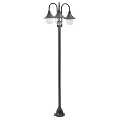 Garten-Pollerleuchte E27 220 Cm Aluminium 3-Laterne