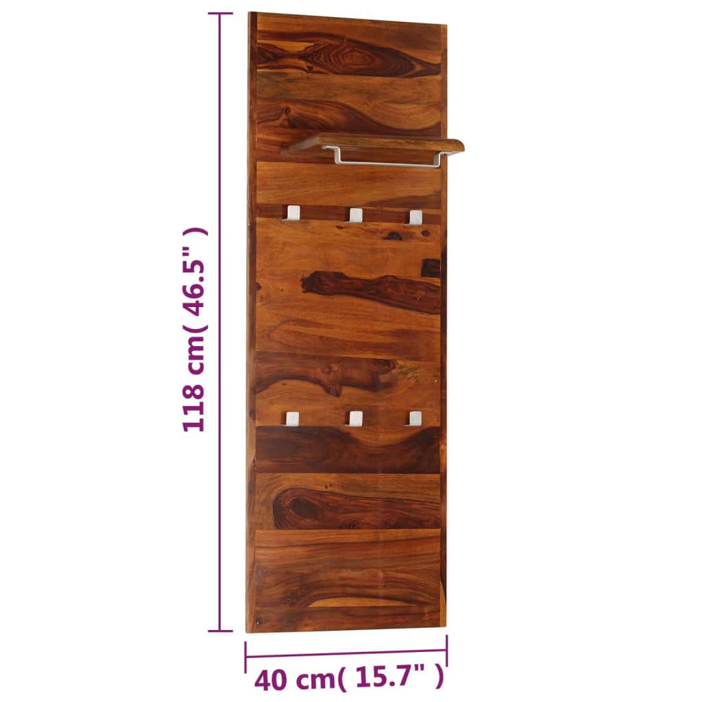 Wandgarderobe Massivholz 118×40 Cm