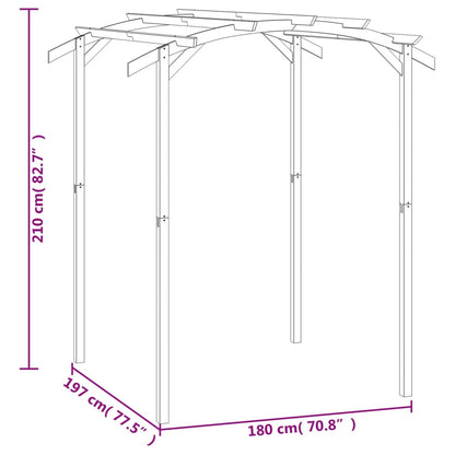 Garten-Pergola Kiefernholz Imprägniert 180X197X210 Cm