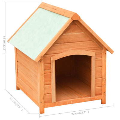 Hundehütte Kiefernholz & Tannenholz Massiv 72X85X82 Cm