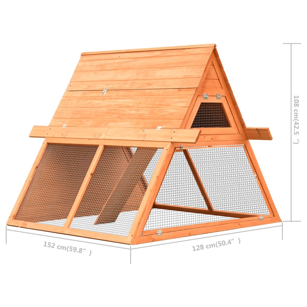 Kaninchenstall Kiefernholz & Tannenholz 152X128X108 Cm