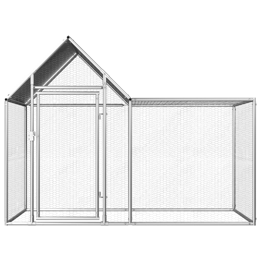 Hühnerstall 2X1X1,5 M Verzinkter Stahl