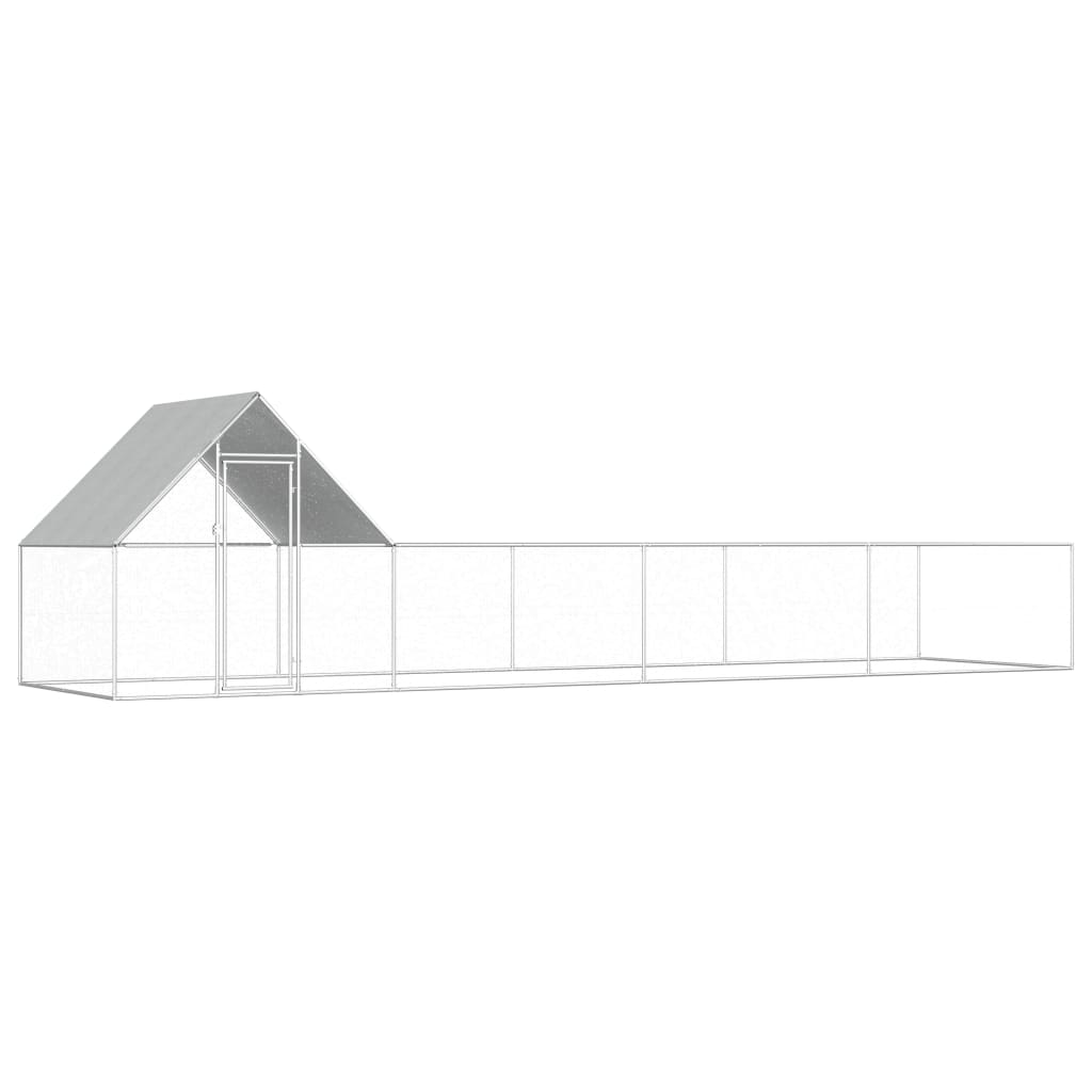 Hühnerstall 2X1X1,5 M Verzinkter Stahl