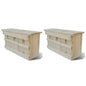 Spatzenhaus 2 Stk. Holz 44 X 15,5 X 21,5 Cm