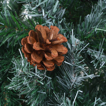 Künstlicher Weihnachtsbaum Mit Tannenzapfen Gefrostet 150 Cm