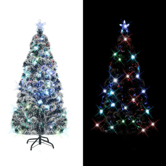 Weihnachtsbaum Mit Beleuchtung Und Ständer 150 Cm Glasfaser