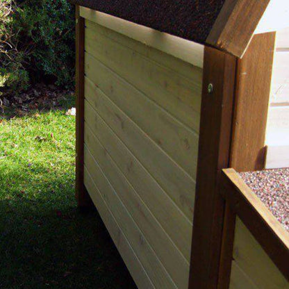 @Pet Hühnerstall Outdoor 136X74,5X75 Cm Holz Weiß Und Braun