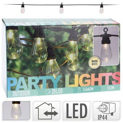 Progarden Led-Party-Lichterkette 20 Leuchtmittel 4,5 V