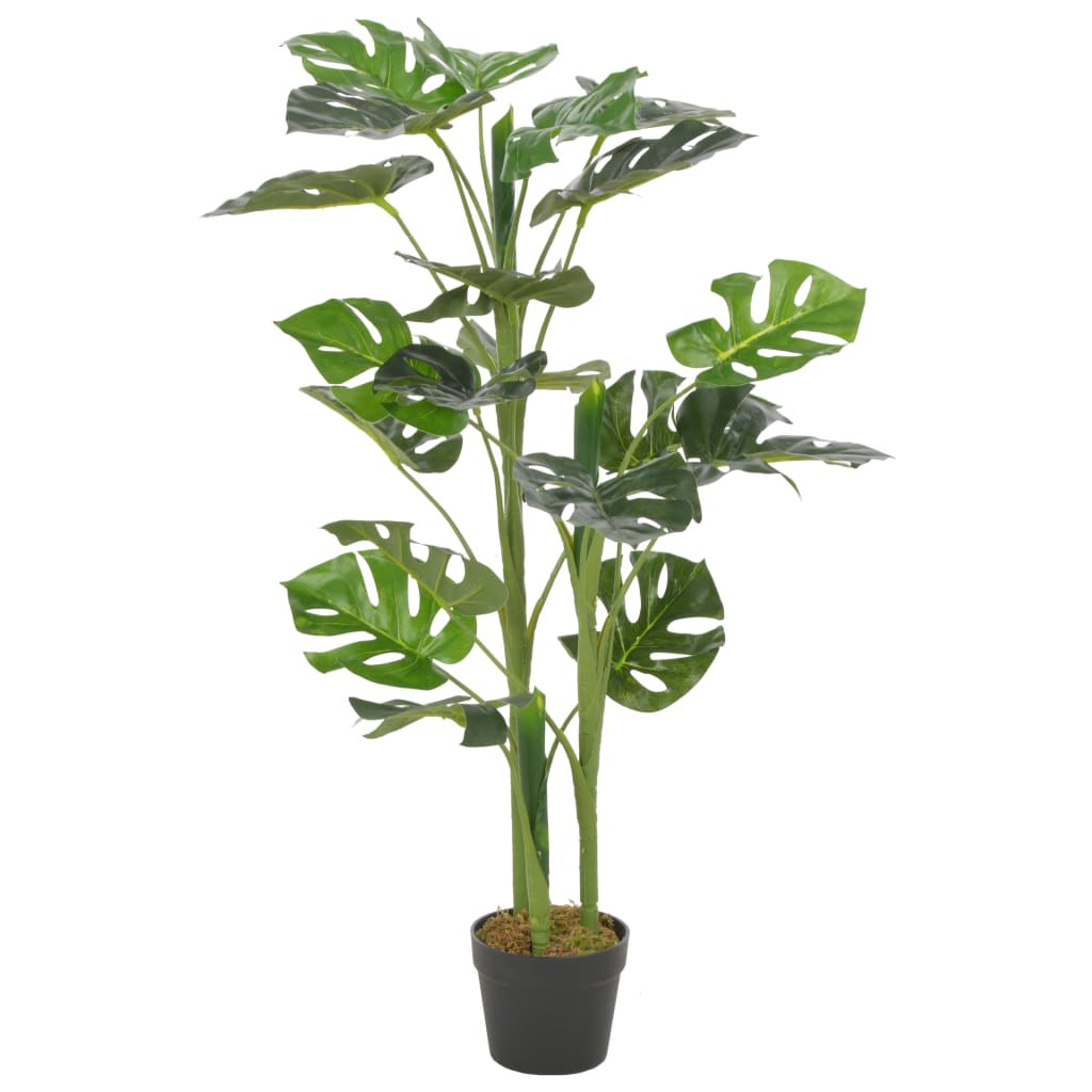 Künstliche Pflanze Monstera Mit Topf Grün 100 Cm Braun