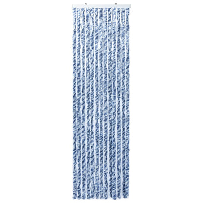 Insektenschutz-Vorhang Blau, Weiß Und Silbern 56X185Cm Chenille Blau/Weiß/Silbern