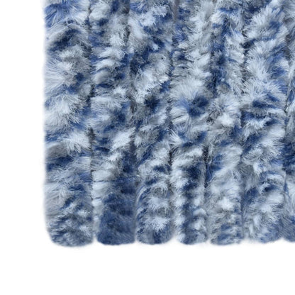 Insektenschutz-Vorhang Blau, Weiß Und Silbern 56X185Cm Chenille Blau/Weiß/Silbern