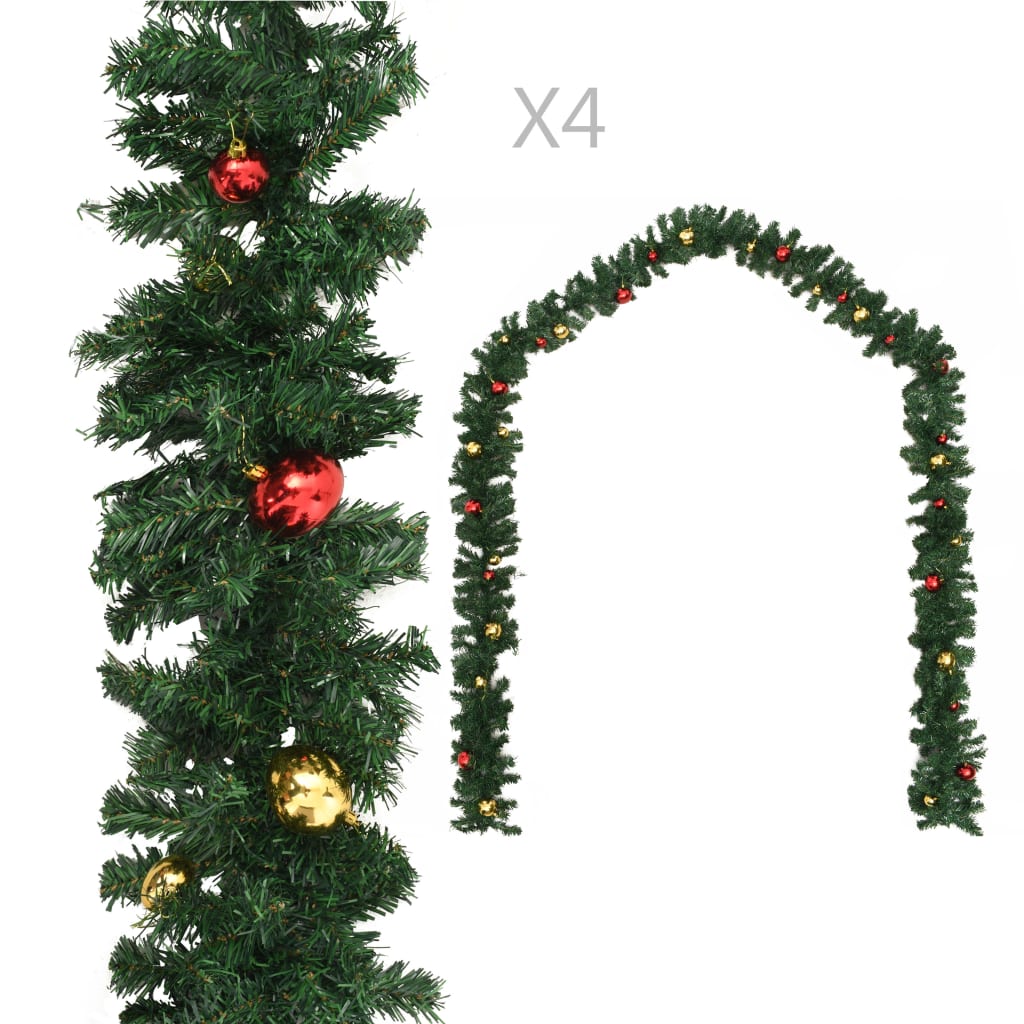 Weihnachtsgirlanden 4 Stk. 270 Cm Pvc