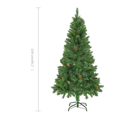 Künstlicher Weihnachtsbaum Mit Kiefernzapfen 150 Cm