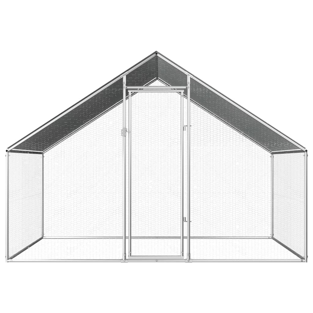 Outdoor-Hühnerkäfig 2,75X2X1,92 M Verzinkter Stahl