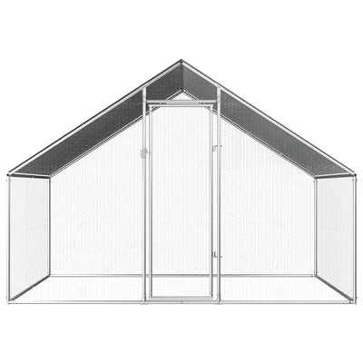 Outdoor-Hühnerkäfig 2,75X2X1,92 M Verzinkter Stahl