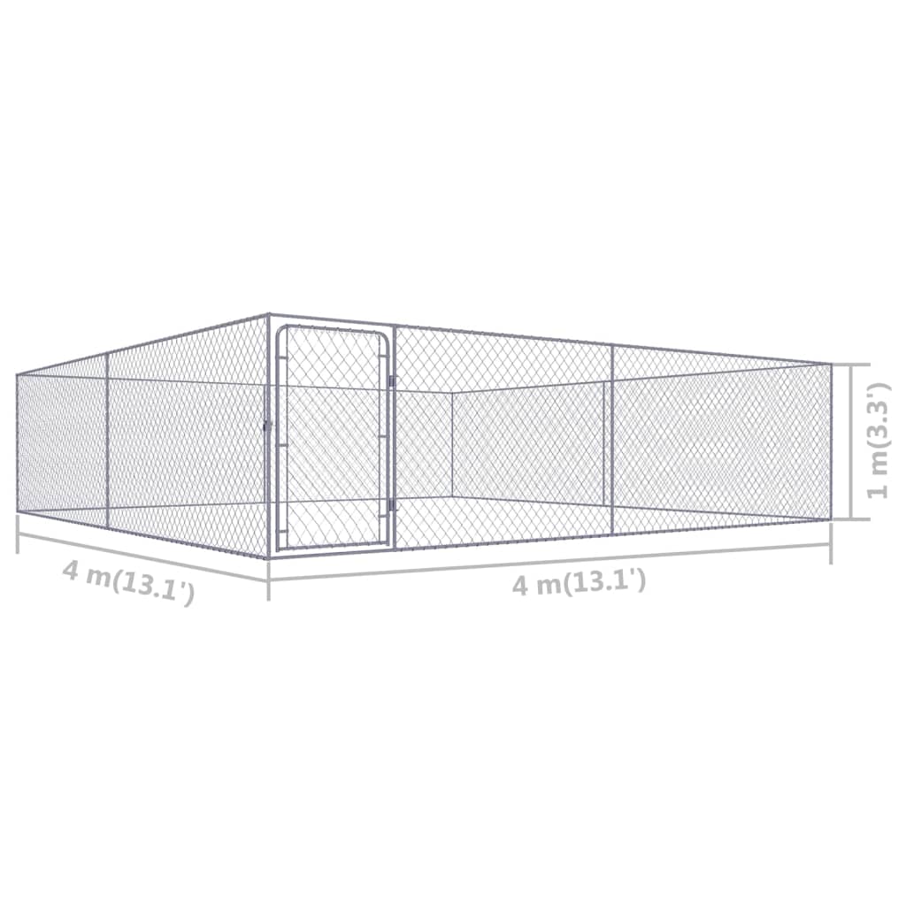 Outdoor-Hundezwinger Verzinkter Stahl