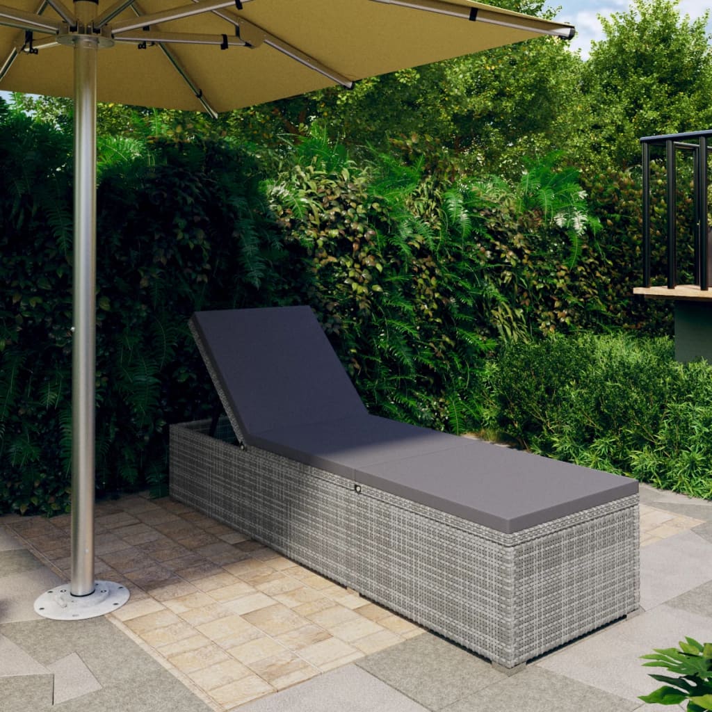 Sonnenliege Mit Auflage Poly Rattan