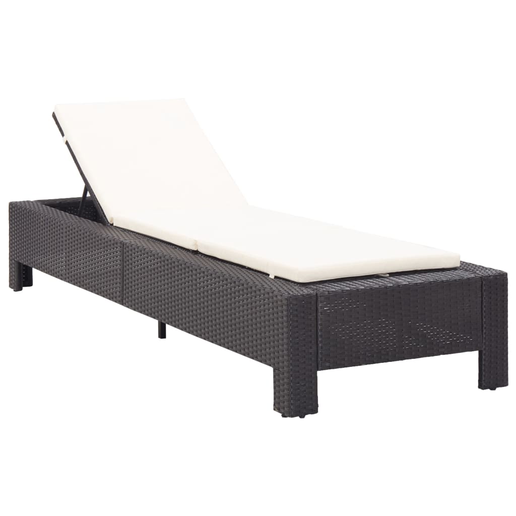 Sonnenliege Mit Auflage Poly Rattan