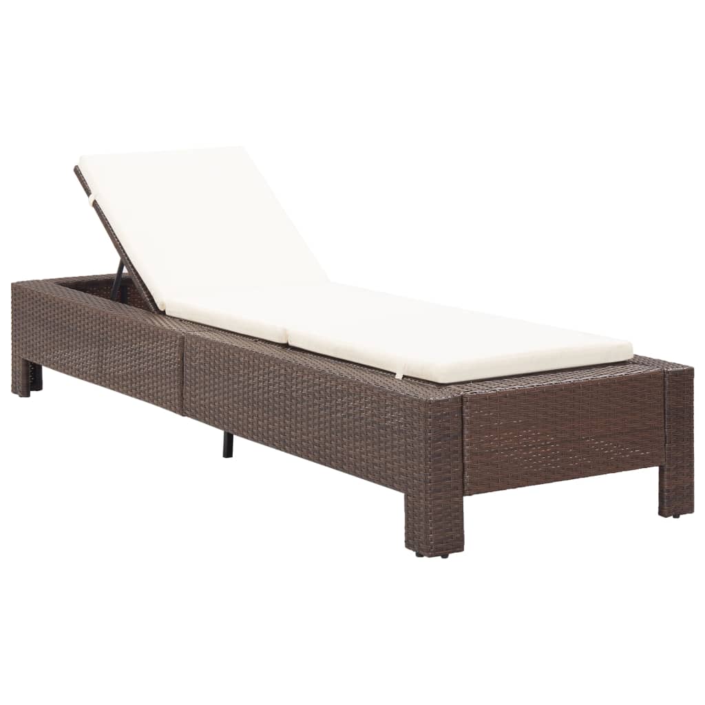 Sonnenliege Mit Auflage Poly Rattan