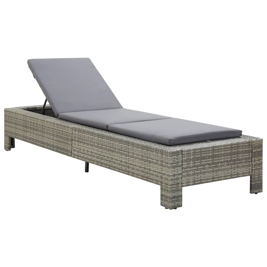 Sonnenliege Mit Auflage Poly Rattan