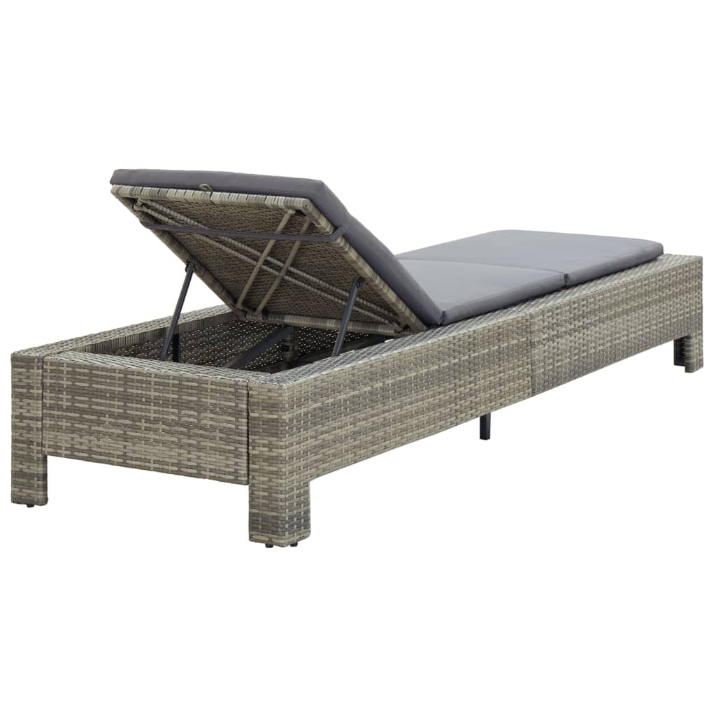 Sonnenliege Mit Auflage Poly Rattan