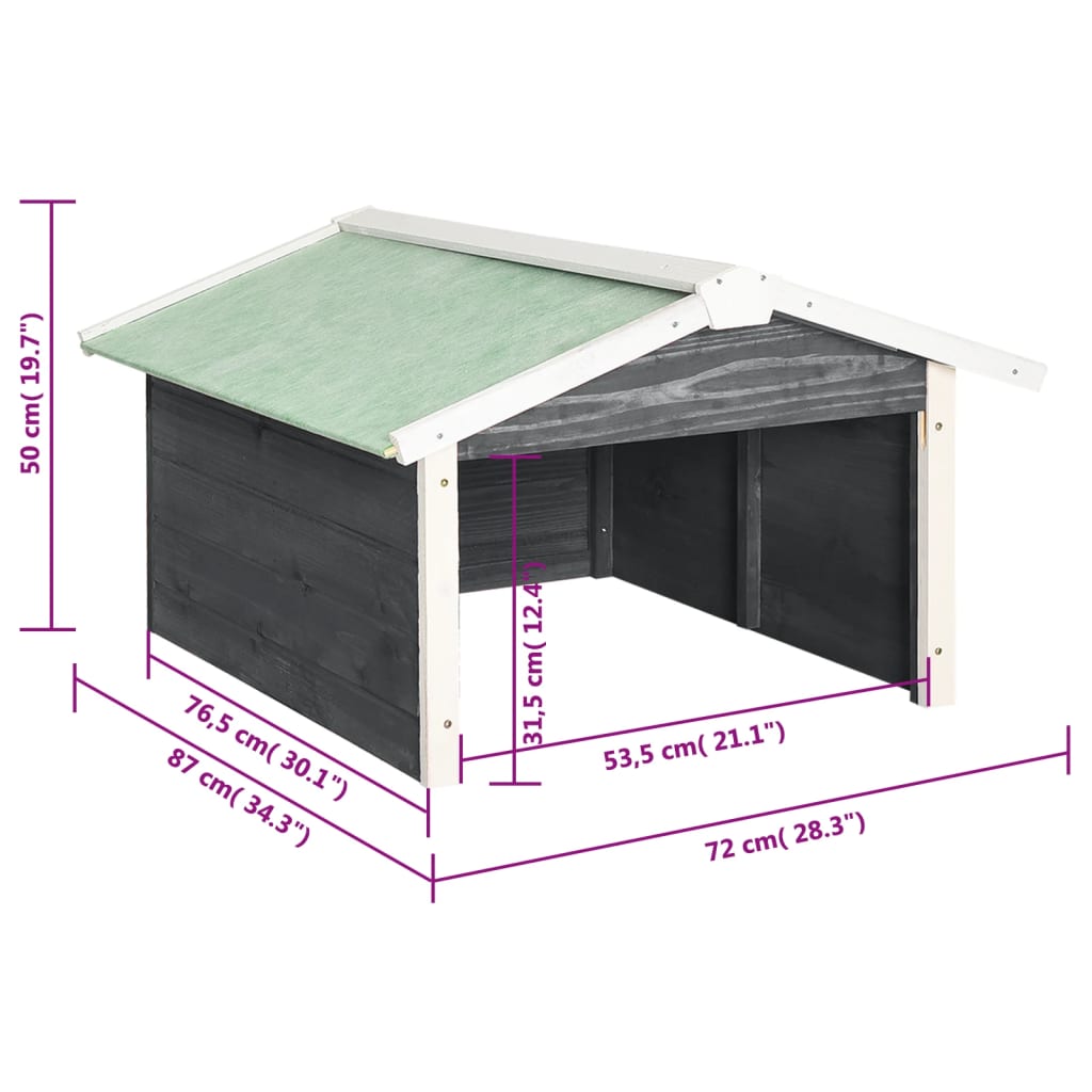 Roboter-Rasenmäher Garage 72X87X50 Cm Weiß Tannenholz