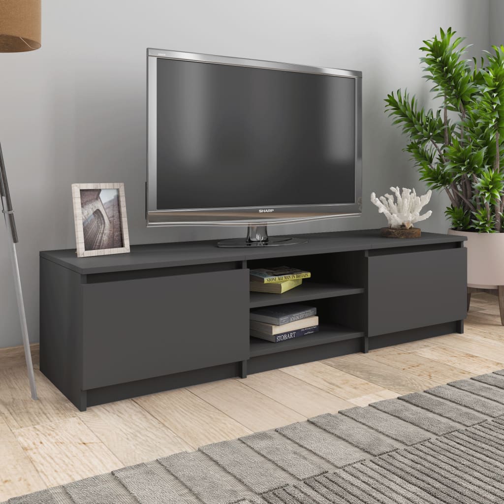 Tv-Schrank Schwarz Eichen-Optik 140X40X36 Cm Holzwerkstoff