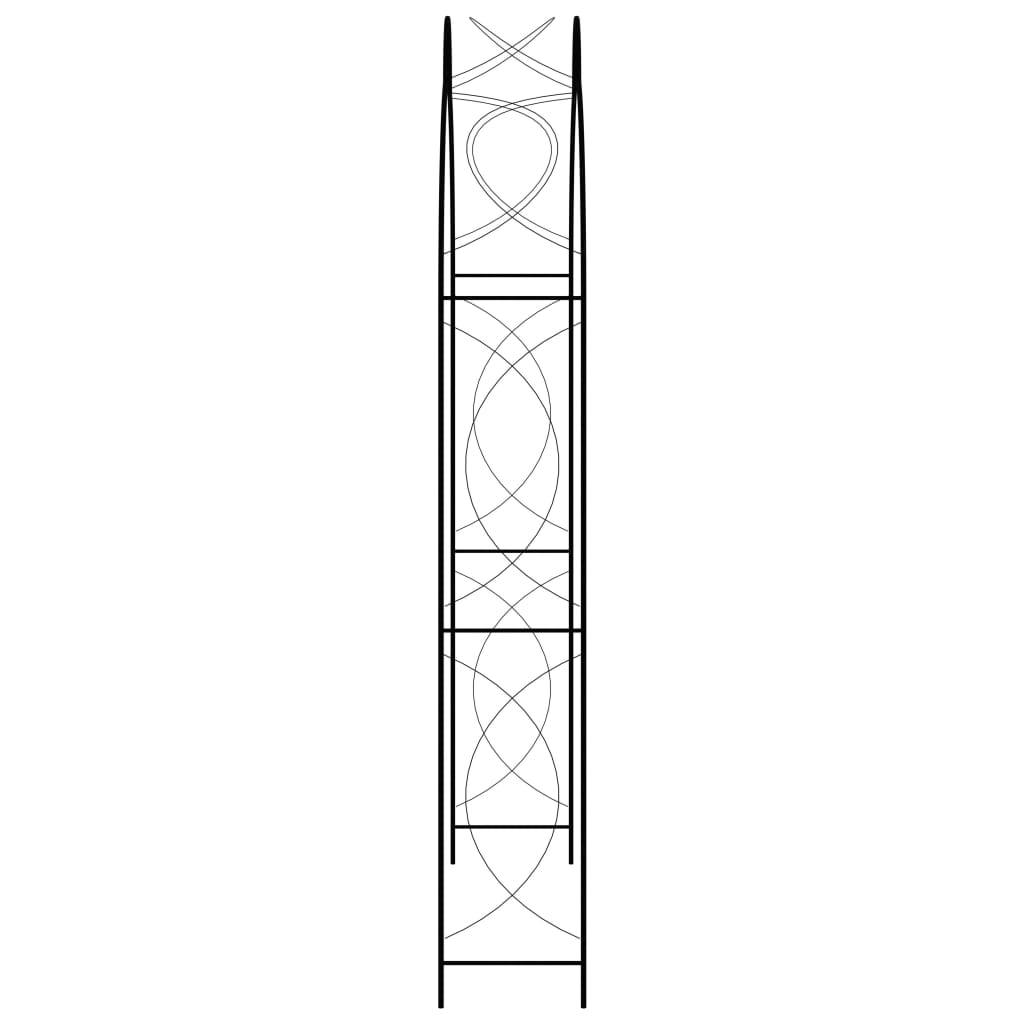 Rosenbogen Schwarz 150 X 34 X 240 Cm Eisen