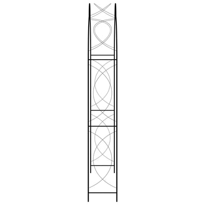 Rosenbogen Schwarz 150 X 34 X 240 Cm Eisen