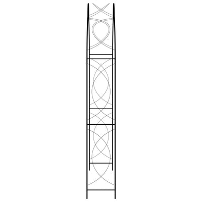 Rosenbogen Schwarz 150 X 34 X 240 Cm Eisen