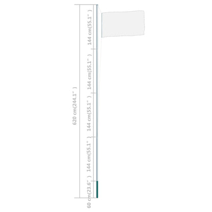 Fahnenmast Aluminium 6,2 M