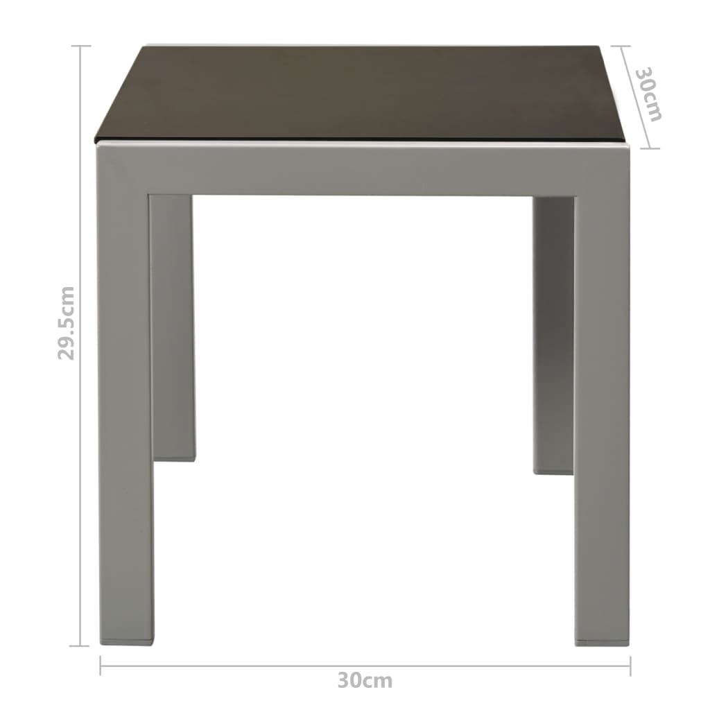 Sonnenliegen 2 Stk. Mit Tisch Stahl Und Textilene Schwarz