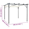 Pergola Mit Versenkbarem Dach Weiß 3X3 M Stahl