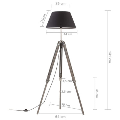 Stativlampe Teak Massivholz 141 Cm