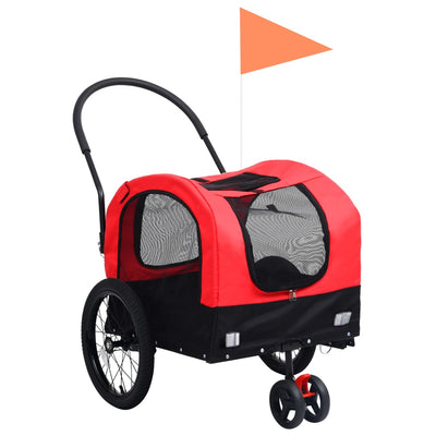 2-In-1 Fahrradanhänger Für Hunde Und Buggy