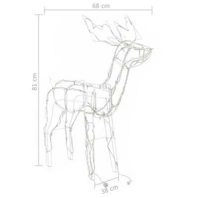 3-Tlg. Led-Rentiere Set Weihnachtsdekoration 229 Leds